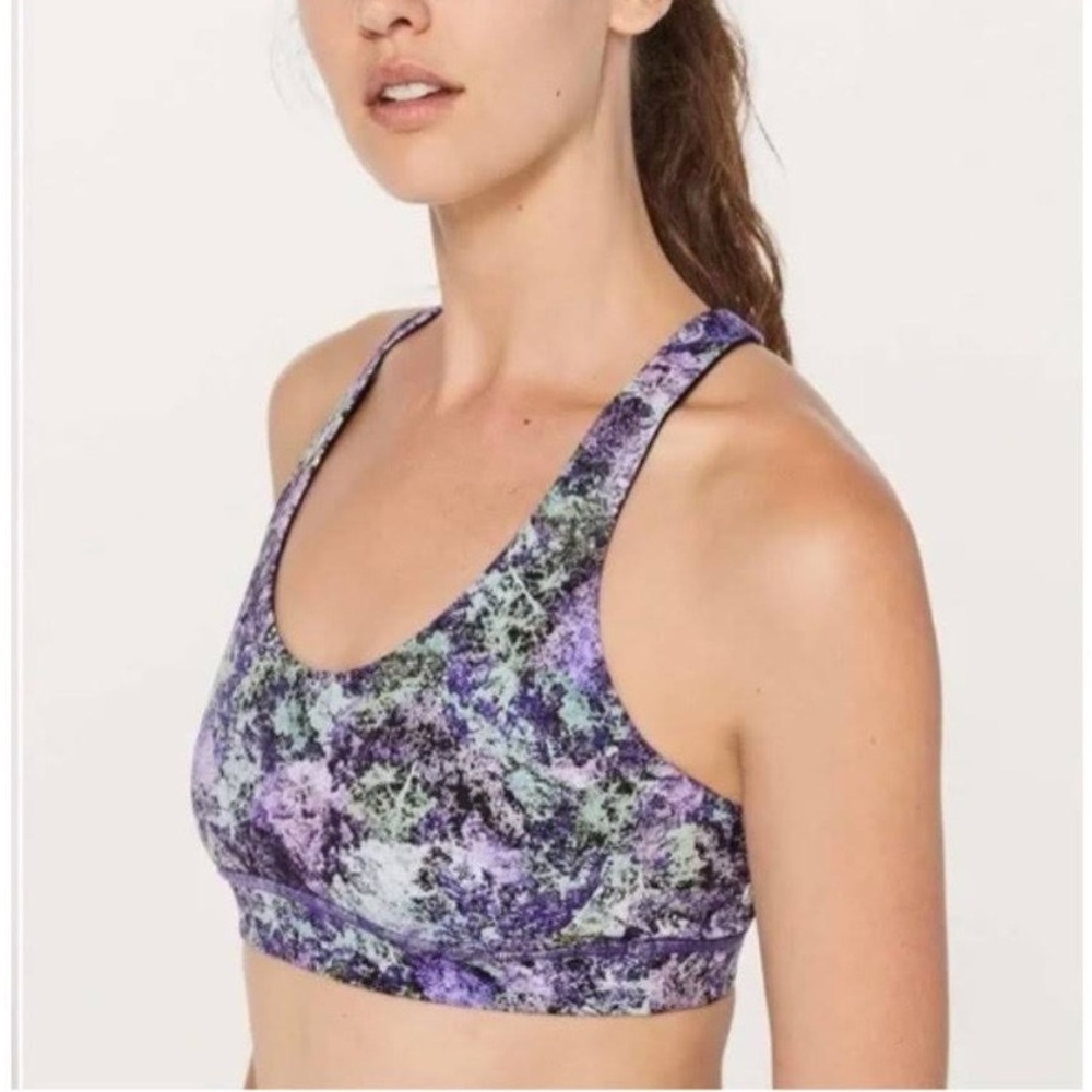 Lululemon Break Free Bra Vivid Vision Multi Size 6